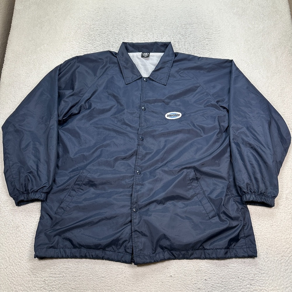 Vintage Y2K Interstate IS Jeans nylon jacket windbreaker Size XXL West‎ Coast